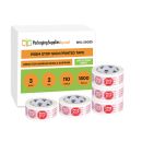 White Stop Signed Printed Tape - 3" x 110 Yds 2 Mil - 1800 Rolls/Full Pallet