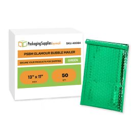 Bubble Mailers Metallic Green Glamour