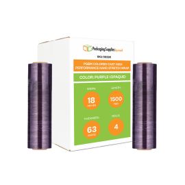 Colored Cast High Performance Hand Stretch Wrap Opaque Purple 4 Qty 63 Gauge