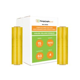 Colored Cast High Performance Hand Stretch Wrap Yellow Opaque 4 Qty