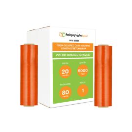 Colored Cast Machine Length Stretch Wrap Orange Opaque 1 Qty