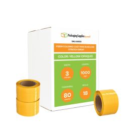 Colored Cast Mini Bundling Stretch Wrap Yellow Opaque 18 Qty