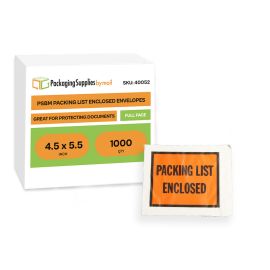 Full Face Packing List Envelopes 1000 Qty