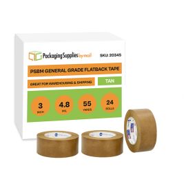 General Grade Tan Flat Back Tape 24 Qty