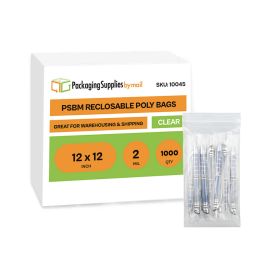 Reclosable Poly Bags 1000 Qty 12 x 12 Inch