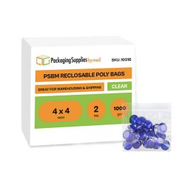 Reclosable Poly Bags 1000 Qty 4 x 4 Inch