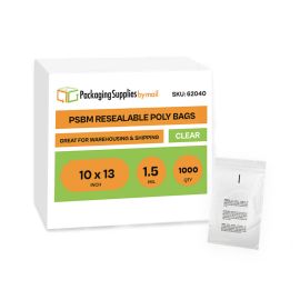 Resealable Poly Bags 1000 Qty 10 x 13 Inch