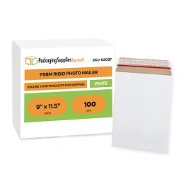 Rigid Photo Mailers White 100 Qty