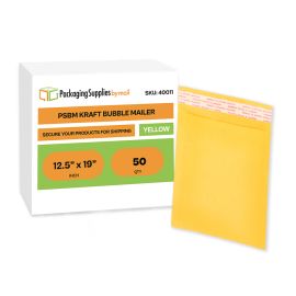 Yellow Kraft Bubble Mailer 50 Qty